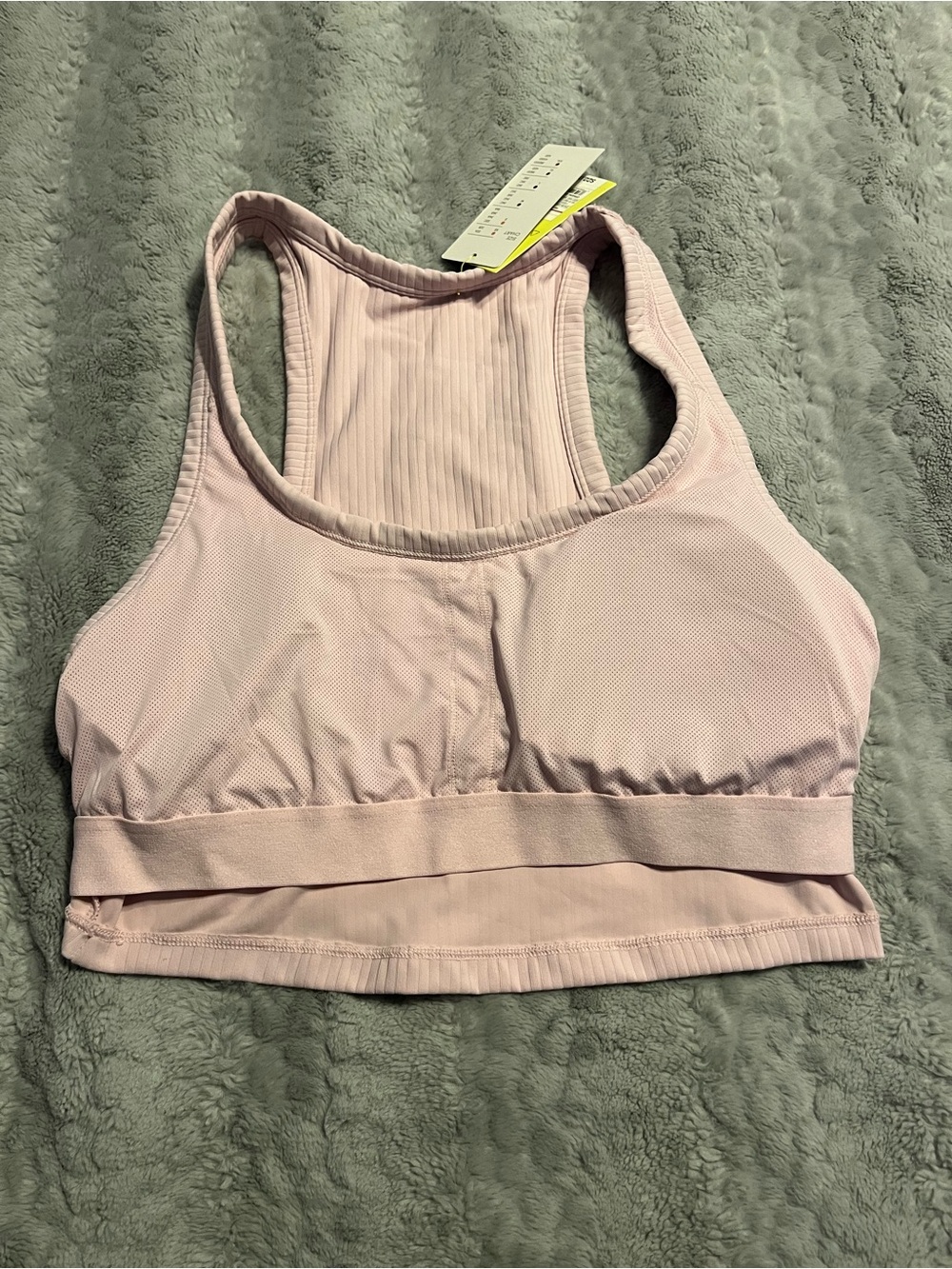 All in Motion Ribbed Pink Racerback Bralette - Picture 4 of 4